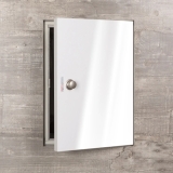 Einwurftür Premia weiß glänzend mit Push-Lock-Riegelschloss