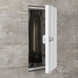 Einwurftür Premia weiß glänzend mit Push-Lock-Riegelschloss