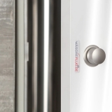 Einwurftür Premia weiß glänzend mit Push-Lock-Riegelschloss